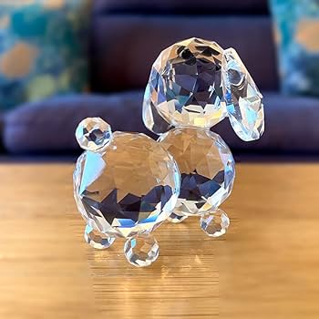 クリスタルガラス 犬の置物 透明 約8cm クリスタルガラス 犬の置物 透明 約8cm - メルカリ